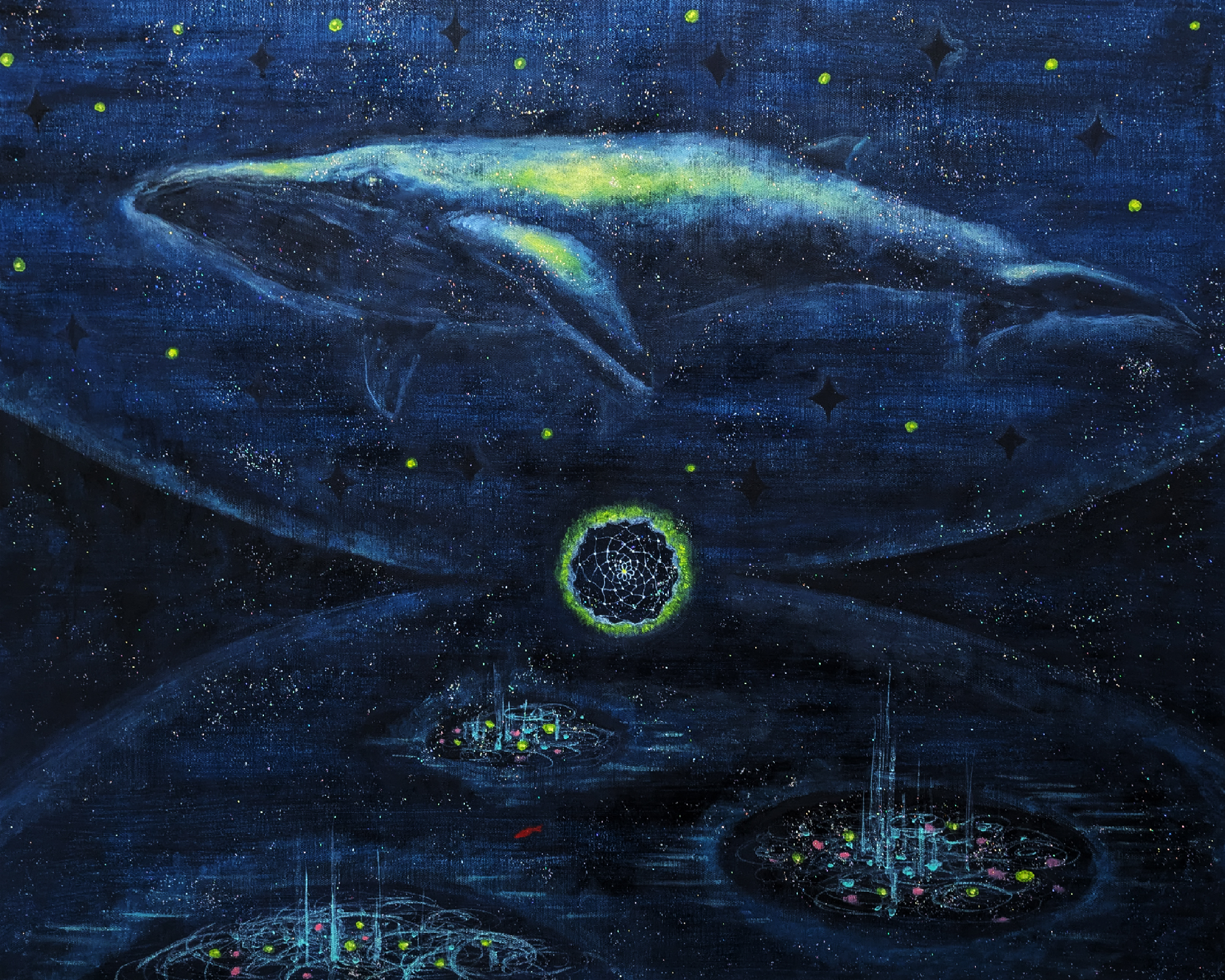 池田ジュンイチ氏のクジラ画「DREAMCATCHER」